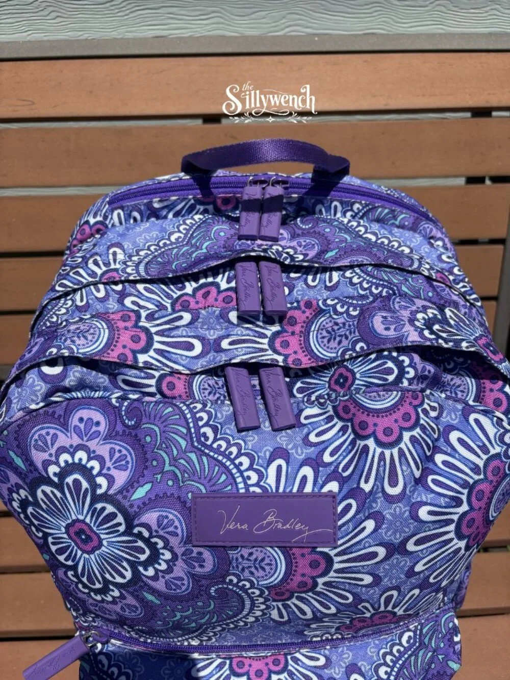 Vera Bradley Purple Medallion Paisley Grand Backpack in Lighten Up